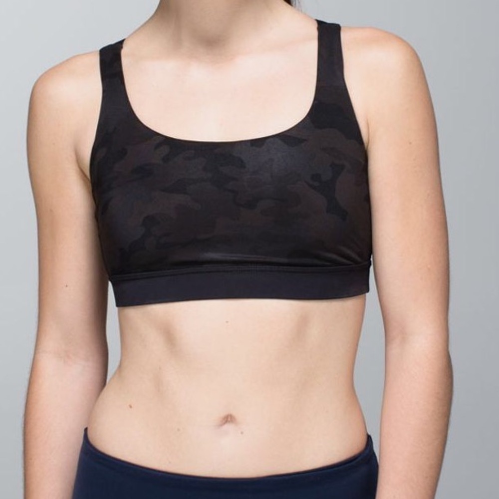 Lululemon Camo Energy Sports Bra Sz 4 (A1)